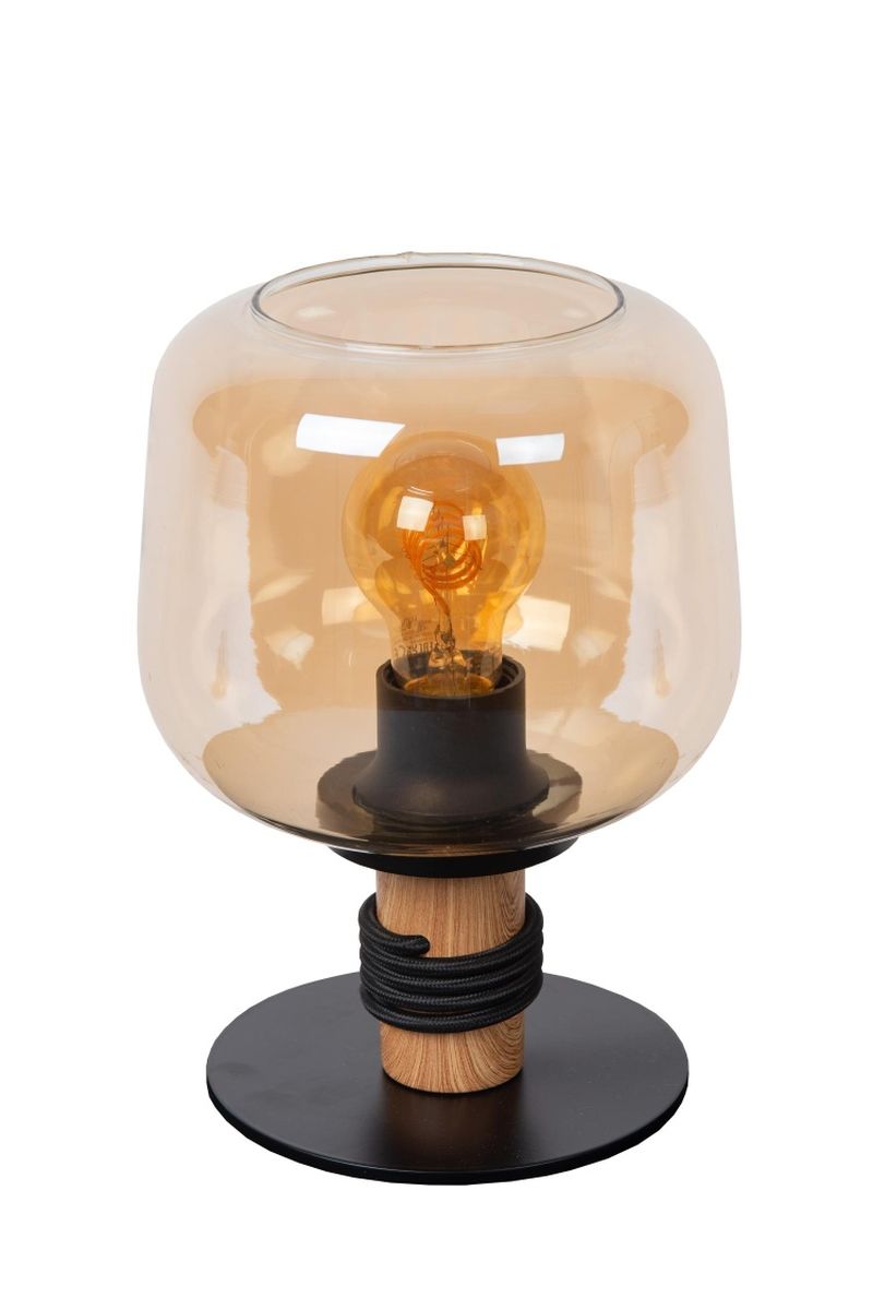 Lucide ILONA - Stolná lampa - Ø 18 cm - 1xE27 - Jantárová